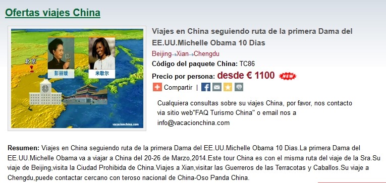 viajes en China Obama